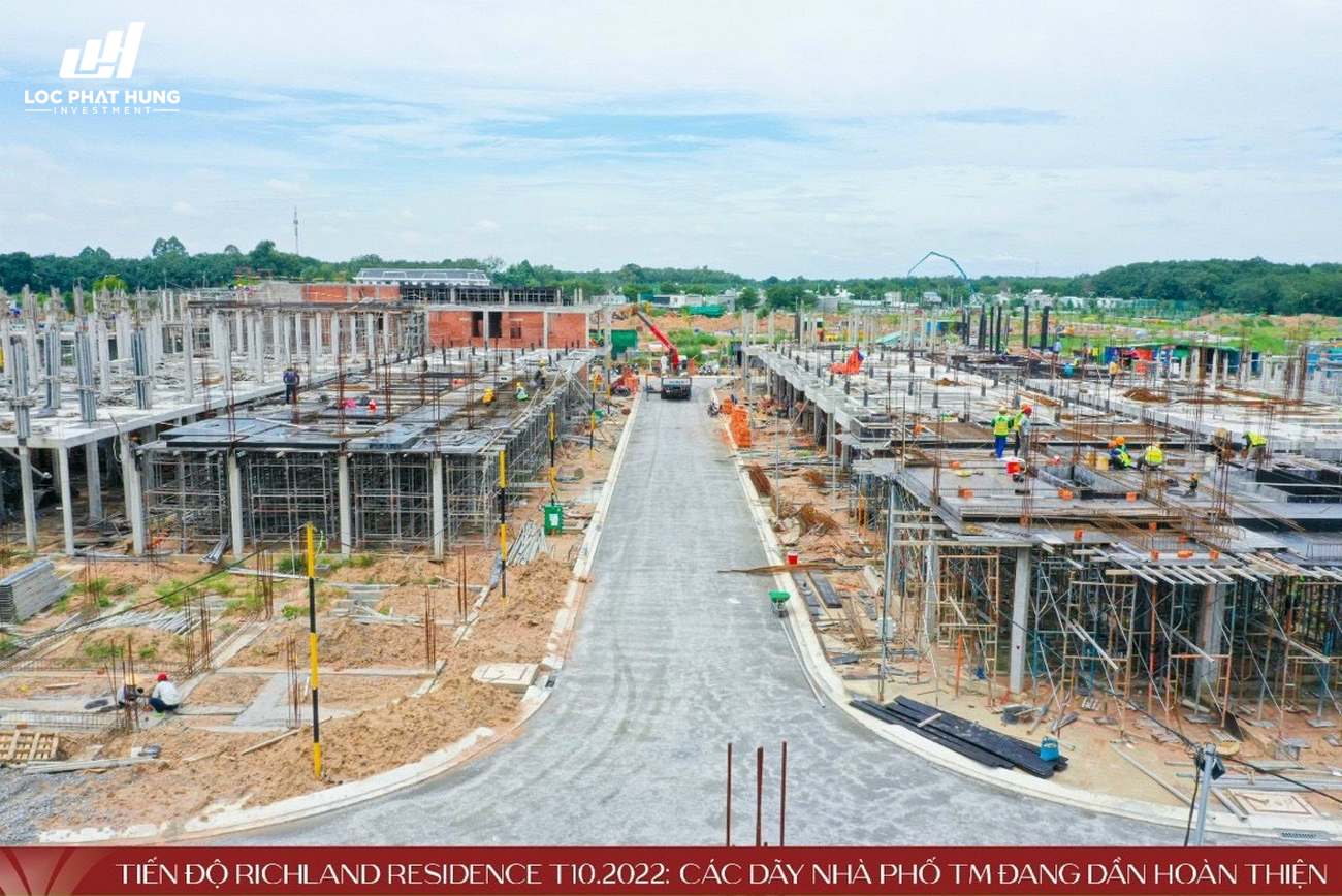 Tiến độ xây dựng mới nhất tháng 10/2022 dự án Richland Residence