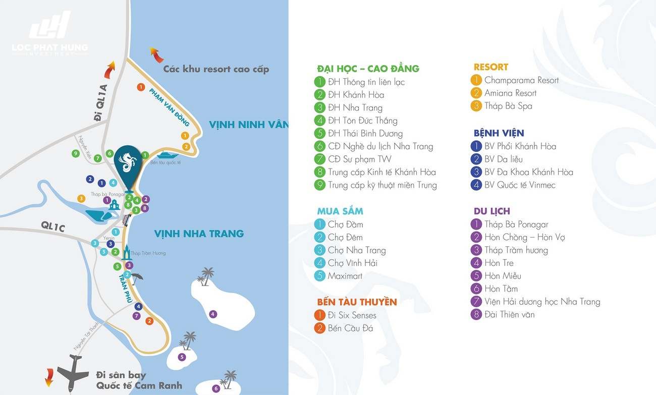 Vị trí địa chỉ dự án căn hộ condotel Scenia Bay Nha Trang Đường Phạm Văn Đồng chủ đầu tư Nam Tiến Lào Cai
