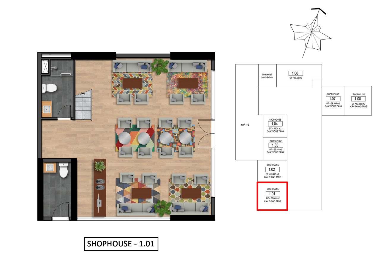 Thiết kế chi tiết Shophouse - 1.01 Goldora Plaza Nhà Bè