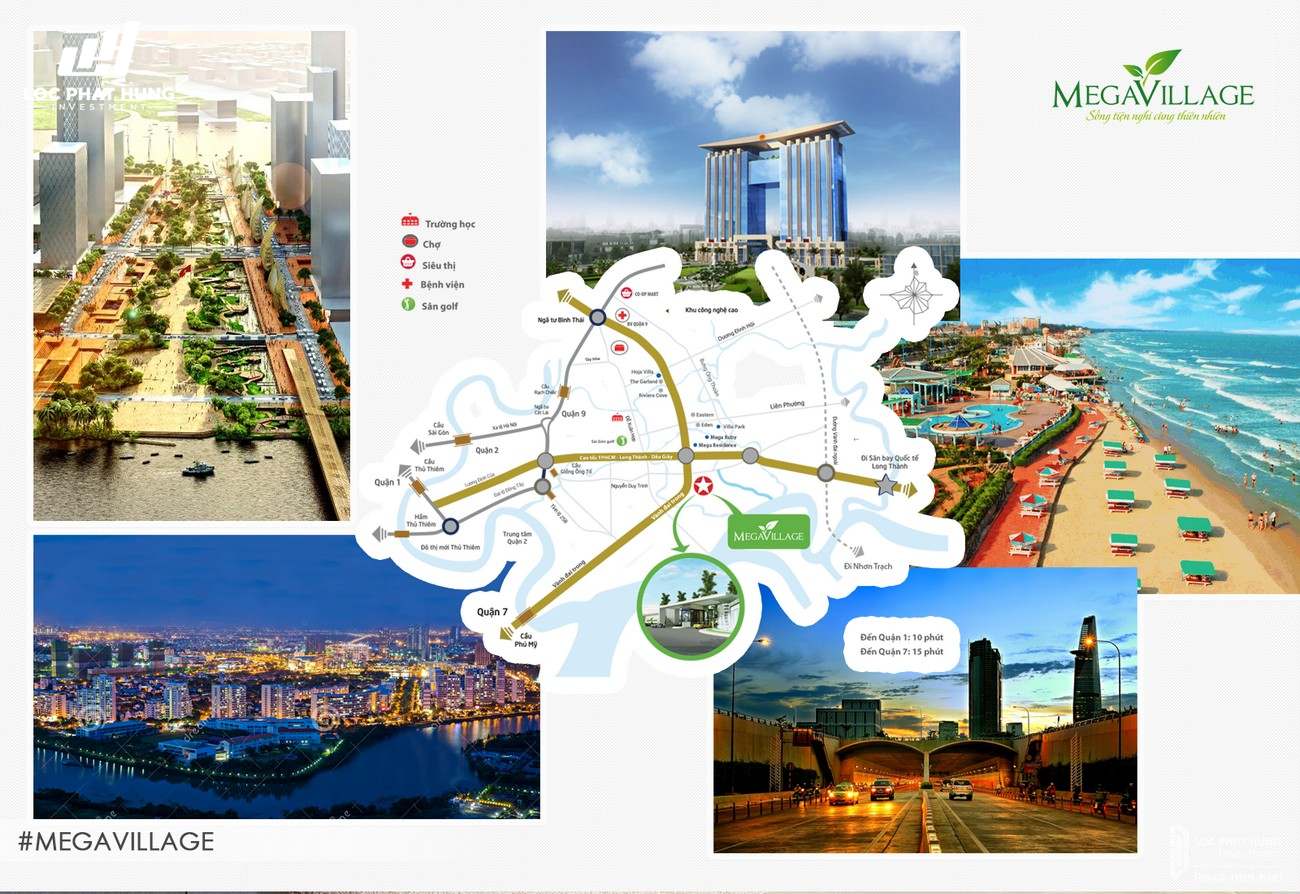 Tiện ích dự án nhà phố Mega Village Quận 9 Đường Vành Đai Trong chủ đầu tư Khang Điền