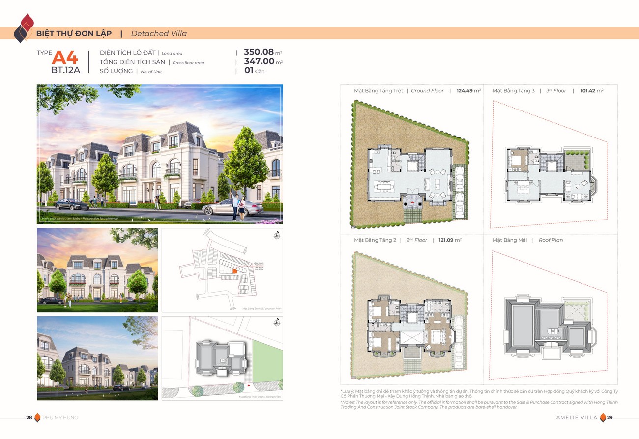 Thiết kế dự án biệt thự đơn lập Amelie Villa Phú Mỹ Hưng