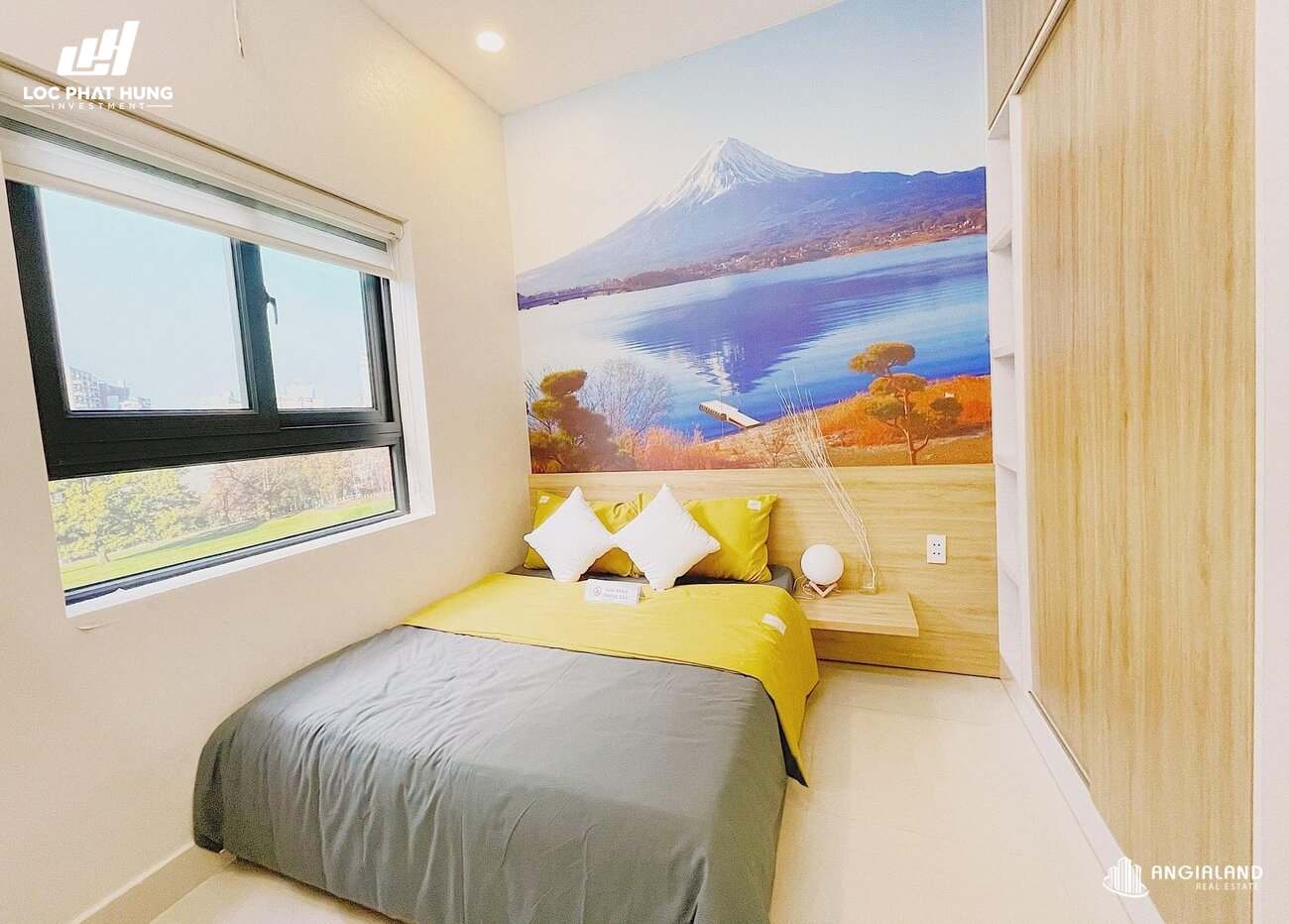 Phòng ngủ 2 nhà mẫu 59m2 Parkview Apartment Thuận An Bình Dương