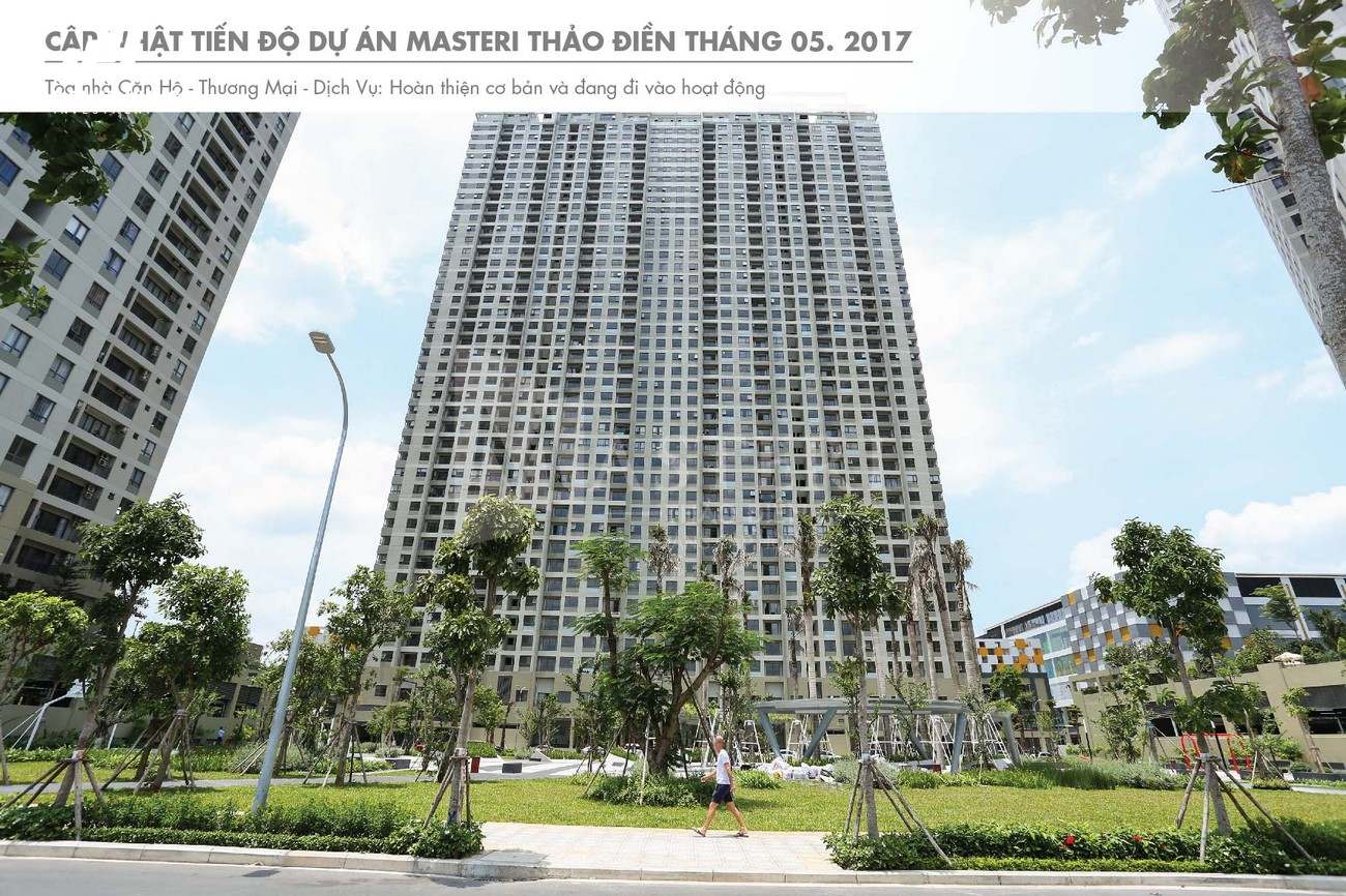 Thực tế tổng thể dự án căn hộ chung cư Masteri Thảo Điền Quận 2 Đường Xa Lộ Hà Nội chủ đầu tư Masterise Homes