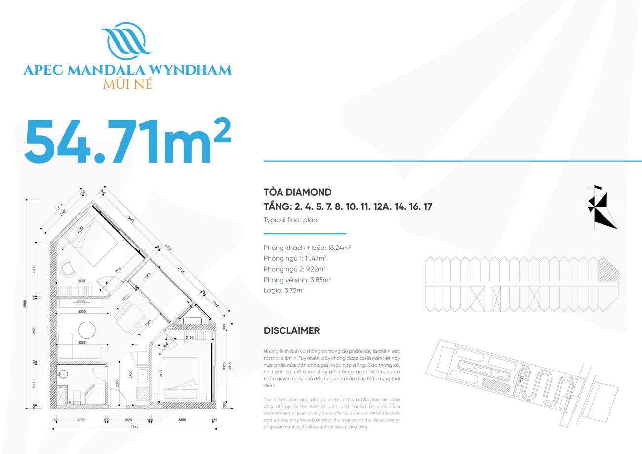 Thiết kế dự án Condotel Apec Mandala Wyndham Mũi Né Phan Thiết Đường DT716 chủ đầu tư Tập đoàn Apec