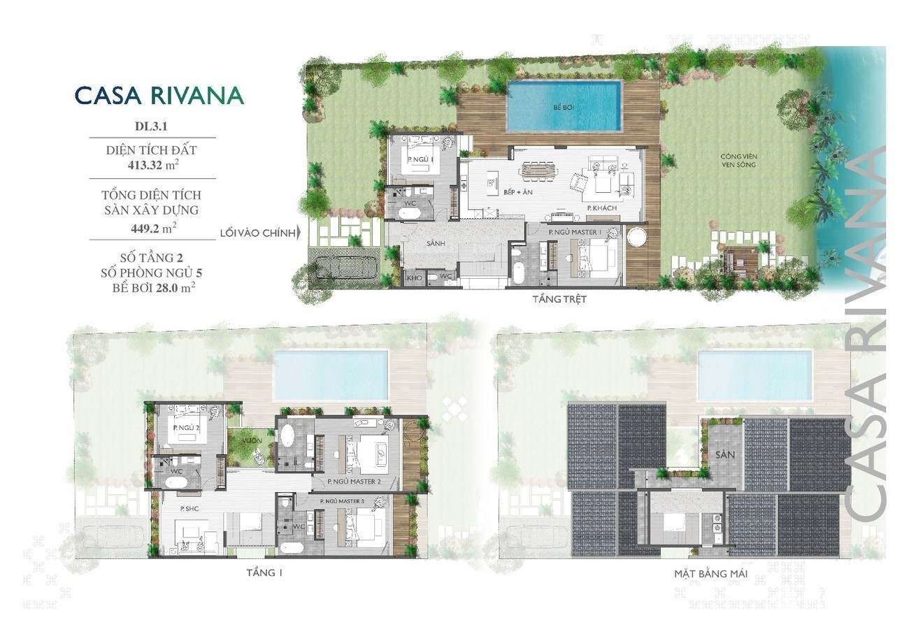 Thiết kế phân khu Casa Rivana dự án khu đô thị Casamia Hội An chủ đầu tư Đạt Phương