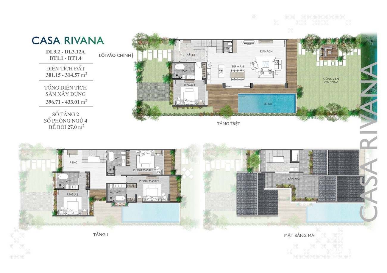 Thiết kế phân khu Casa Rivana dự án khu đô thị Casamia Hội An chủ đầu tư Đạt Phương