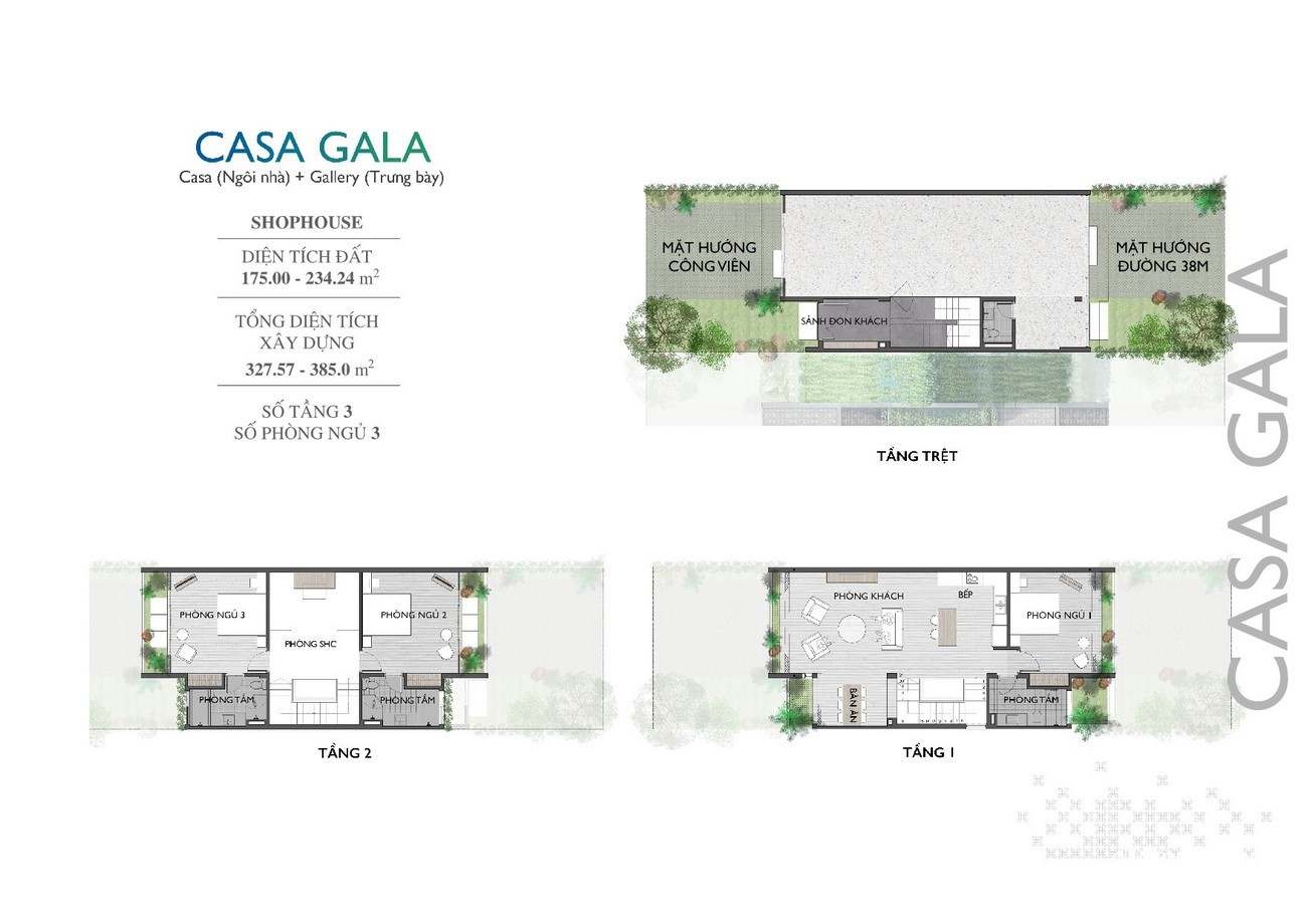 Thiết kế phân khu Casa Gala dự án khu đô thị Casamia Hội An chủ đầu tư Đạt Phương