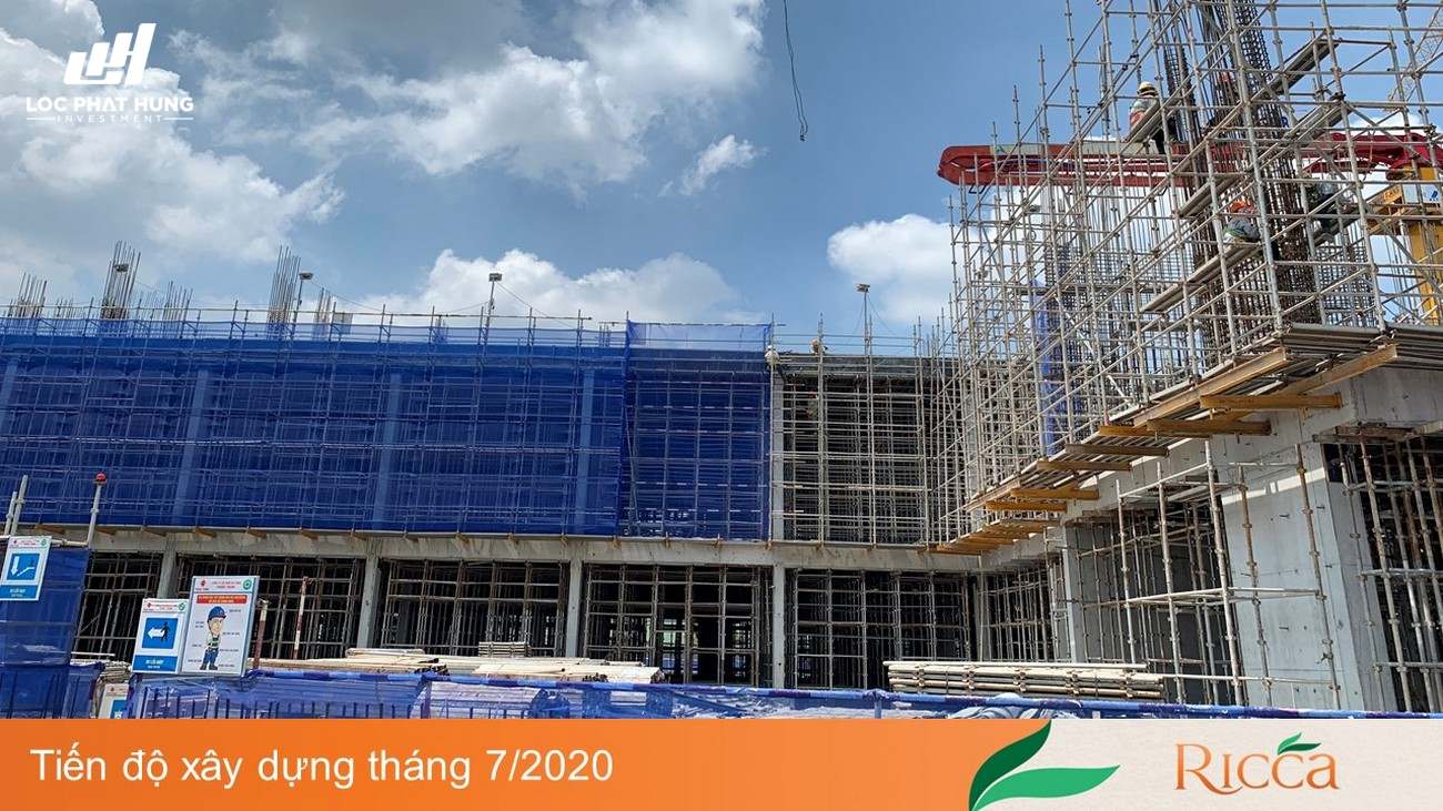 Tiến độ dự án Căn hộ chung cư Ricca Quận 9 Đường Gò Cát Phường Phú Hữu 07/2020