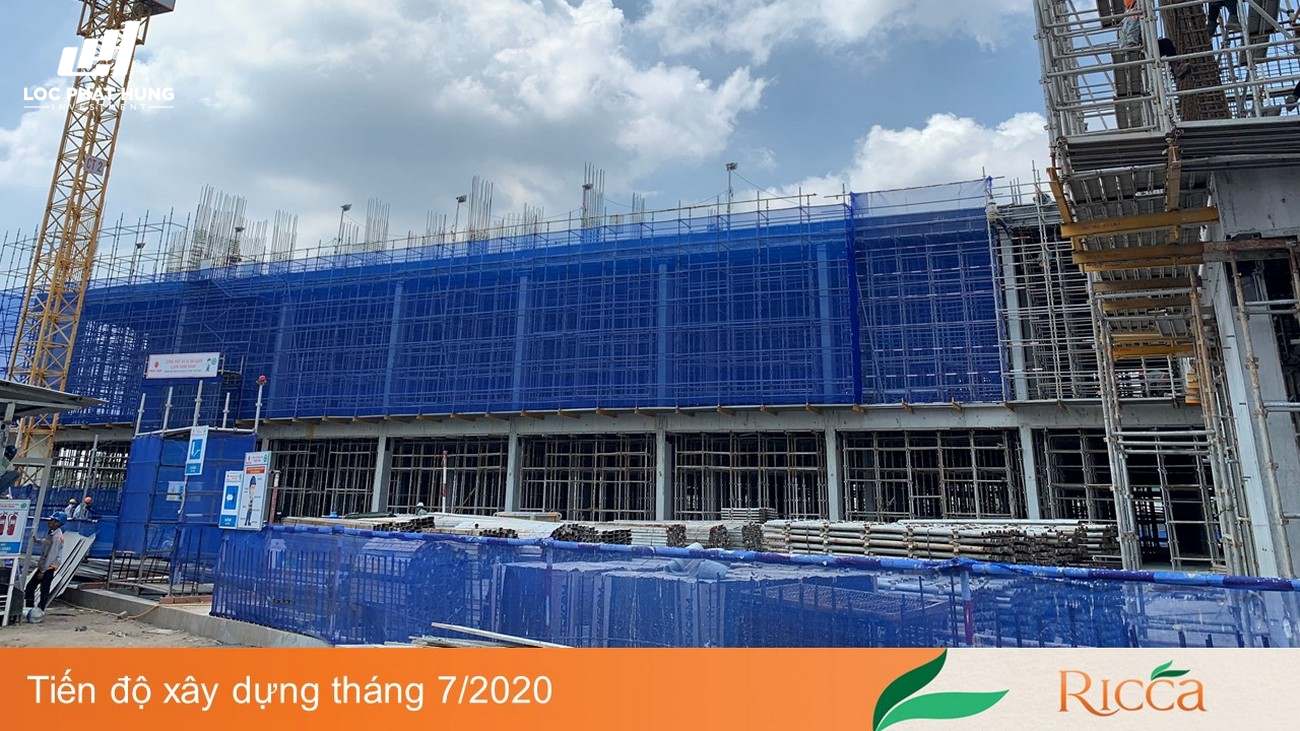Tiến độ dự án Căn hộ chung cư Ricca Quận 9 Đường Gò Cát Phường Phú Hữu 07/2020