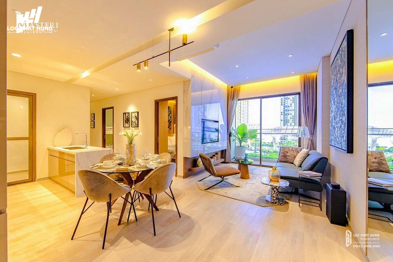 Nhà mẫu phòng khách dự án căn hộ chung cư Masteri Centre Point Quận 9 Đường Nguyễn Xiển chủ đầu tư Vingroup