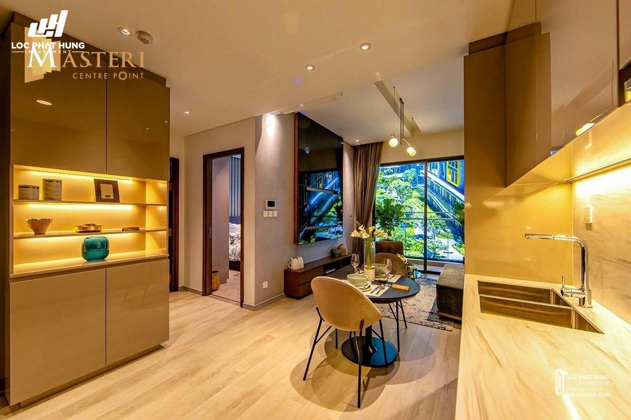 Nhà mẫu phòng khách dự án căn hộ chung cư Masteri Centre Point Quận 9 Đường Nguyễn Xiển chủ đầu tư Vingroup