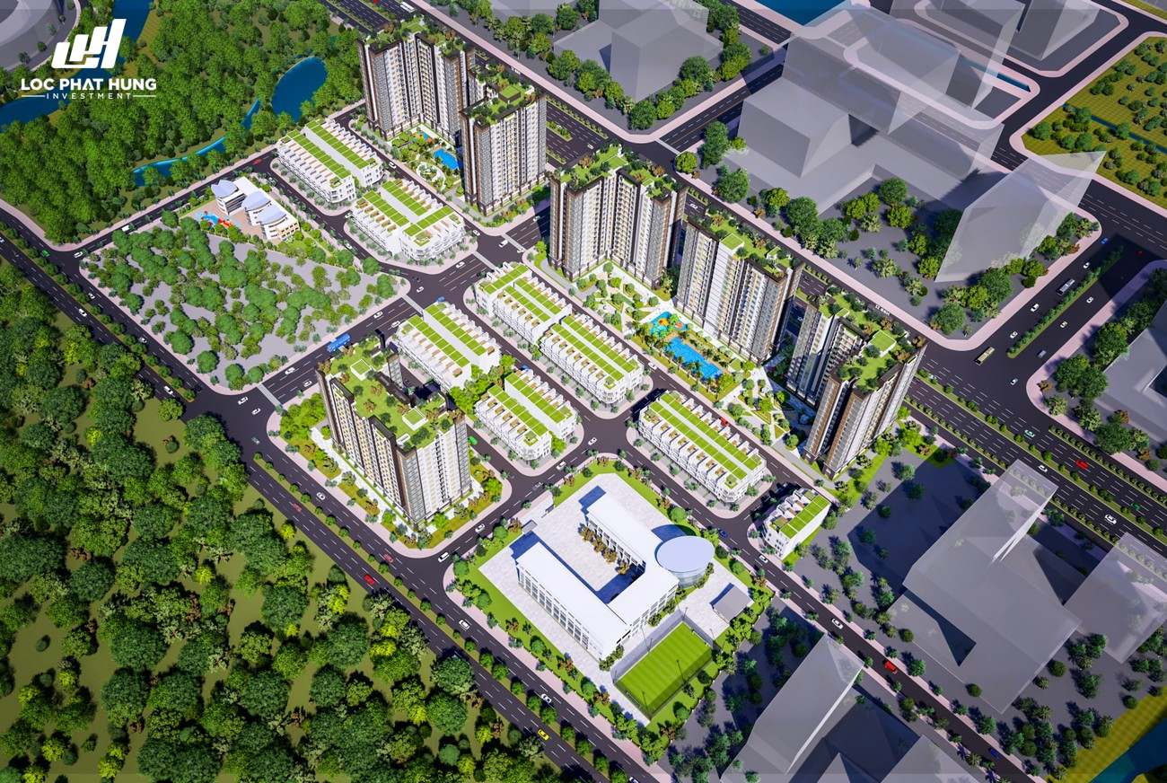 Phối cảnh tổng thể dự án căn hộ chung cư City Gate 5 Bình Chánh Đường Hưng Nhơn chủ đầu tư NBB