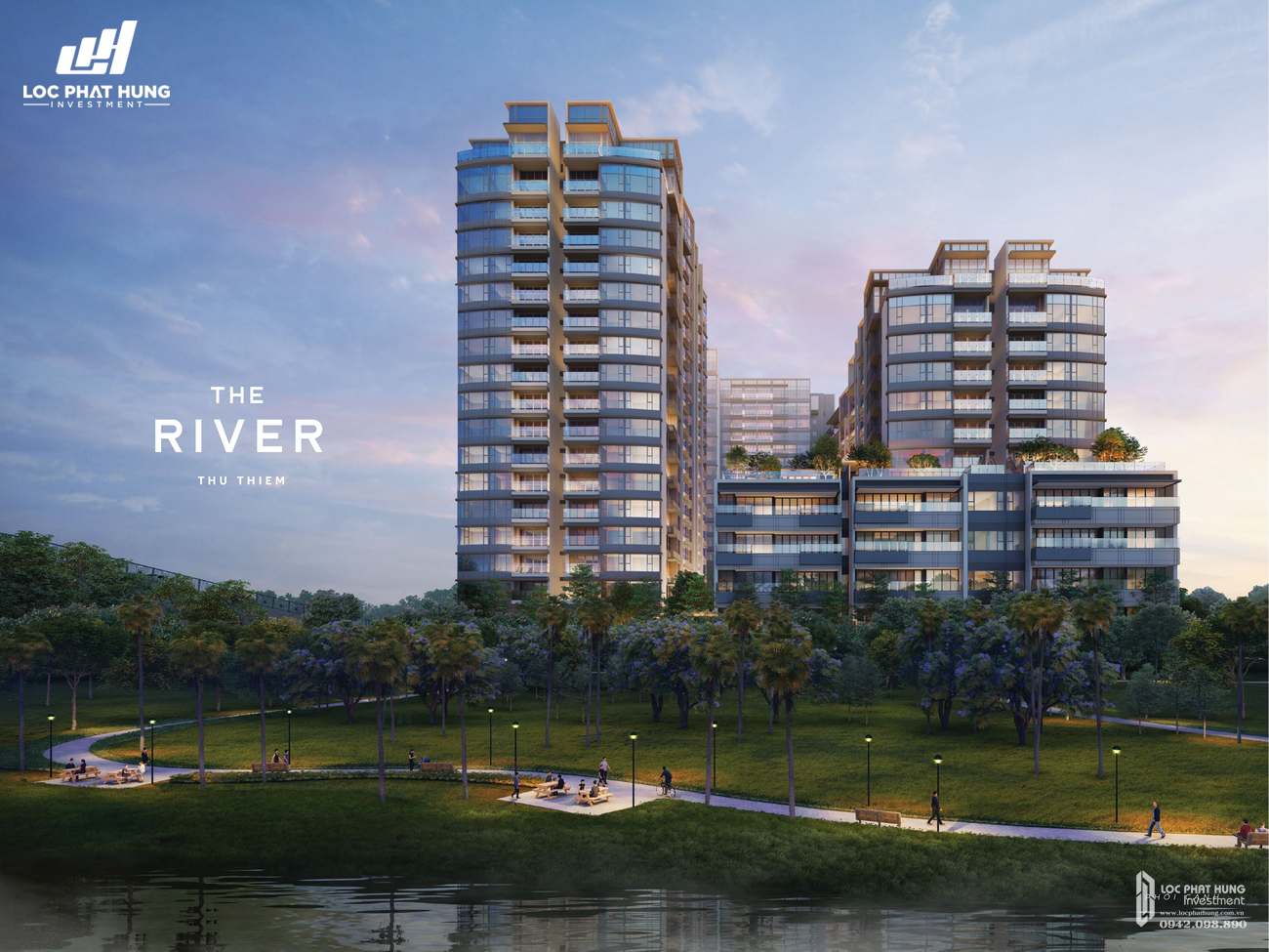 Phối cảnh dự án căn hộ The River Thủ Thiêm Quận 2 Đường Nguyễn Cơ Thạch chủ đầu tư Refico