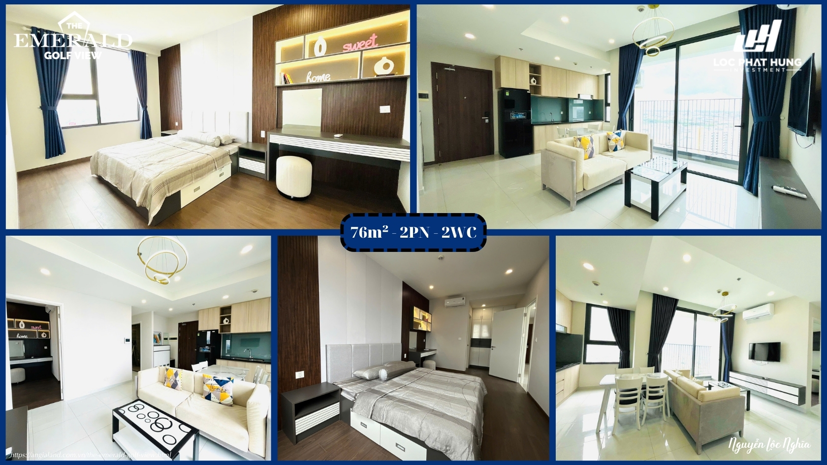 Hình ảnh thực tế 76m2 The Emerald Golf View