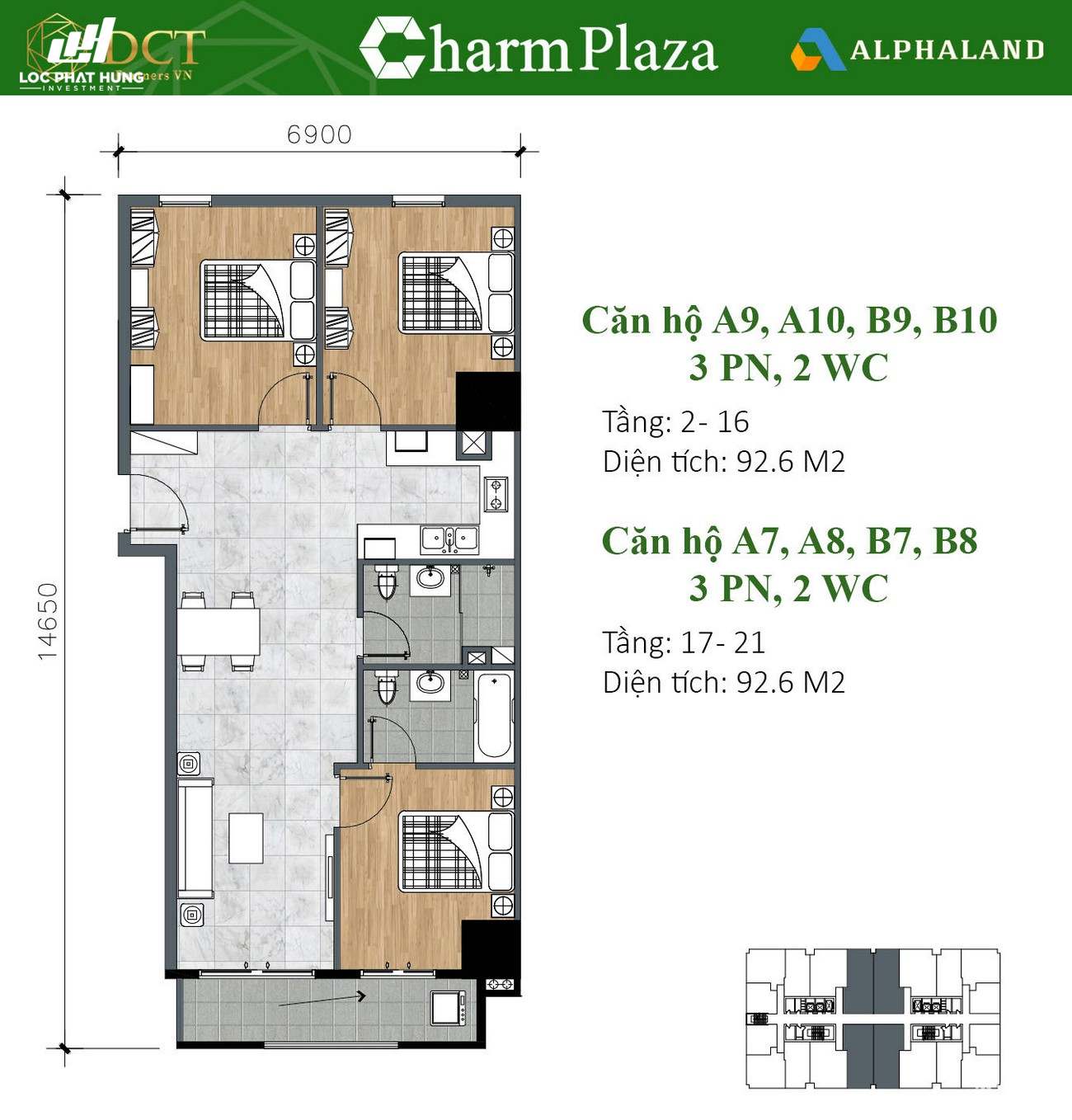 Thiết kế dự án căn hộ chung cư Charm Plaza Dĩ An Đường ĐT743B chủ đầu tư DCT GROUP