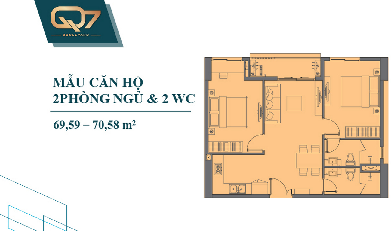 Thiết kế căn hộ Q7 Boulevard Quận 7 Đường Nguyễn Lương Bằng chủ đầu tư Hưng Thịnh