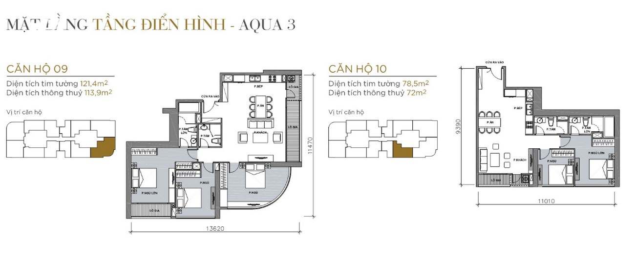 Thiết kế căn hộ tầng điển hình The Aqua 2 Vinhomes Golden River Quận 1 Đường Nguyễn Hữu Cảnh chủ đầu tư Vingroup
