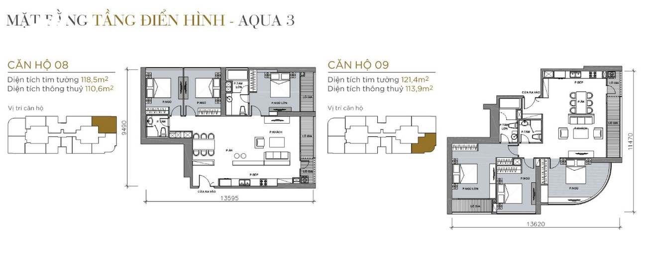 Thiết kế căn hộ tầng điển hình The Aqua 2 Vinhomes Golden River Quận 1 Đường Nguyễn Hữu Cảnh chủ đầu tư Vingroup