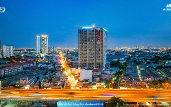 Tiến độ xây dựng Phú Đông Sky Garden 05/2024