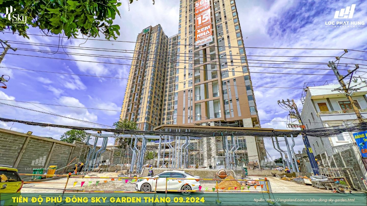 Tiến độ Phú Đông Sky Garden tháng 09/2024