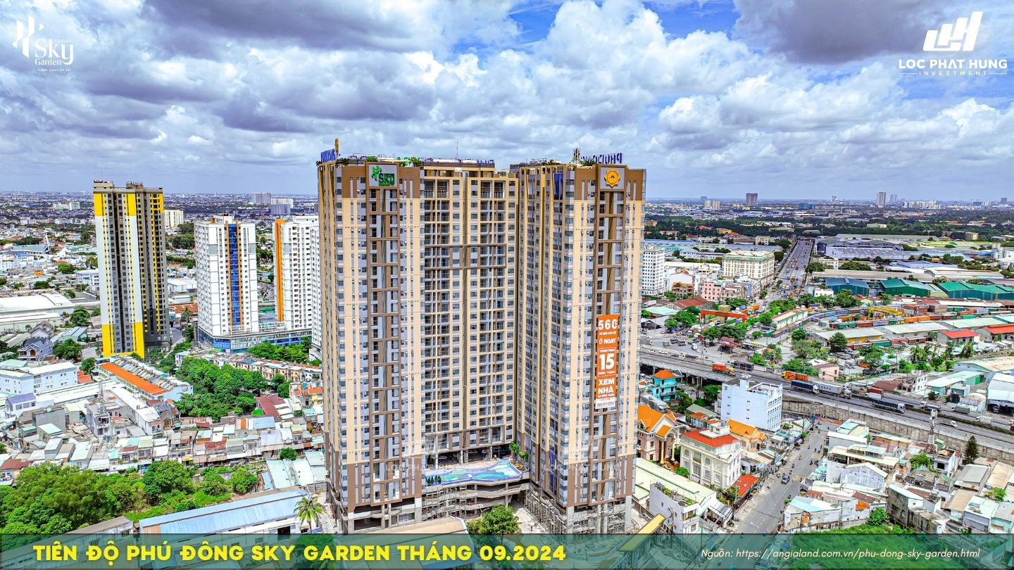 Tiến độ Phú Đông Sky Garden tháng 09/2024