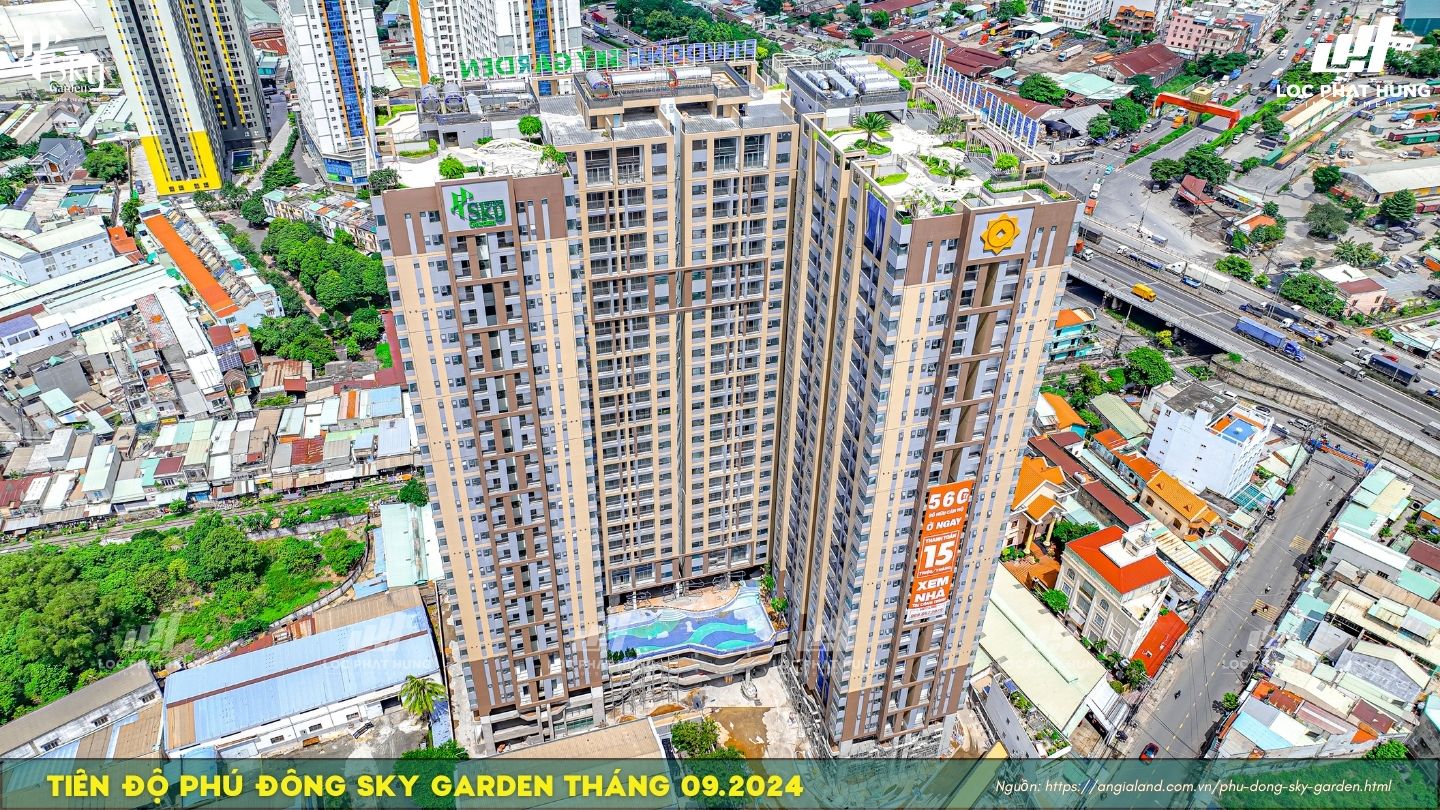 Tiến độ Phú Đông Sky Garden tháng 09/2024