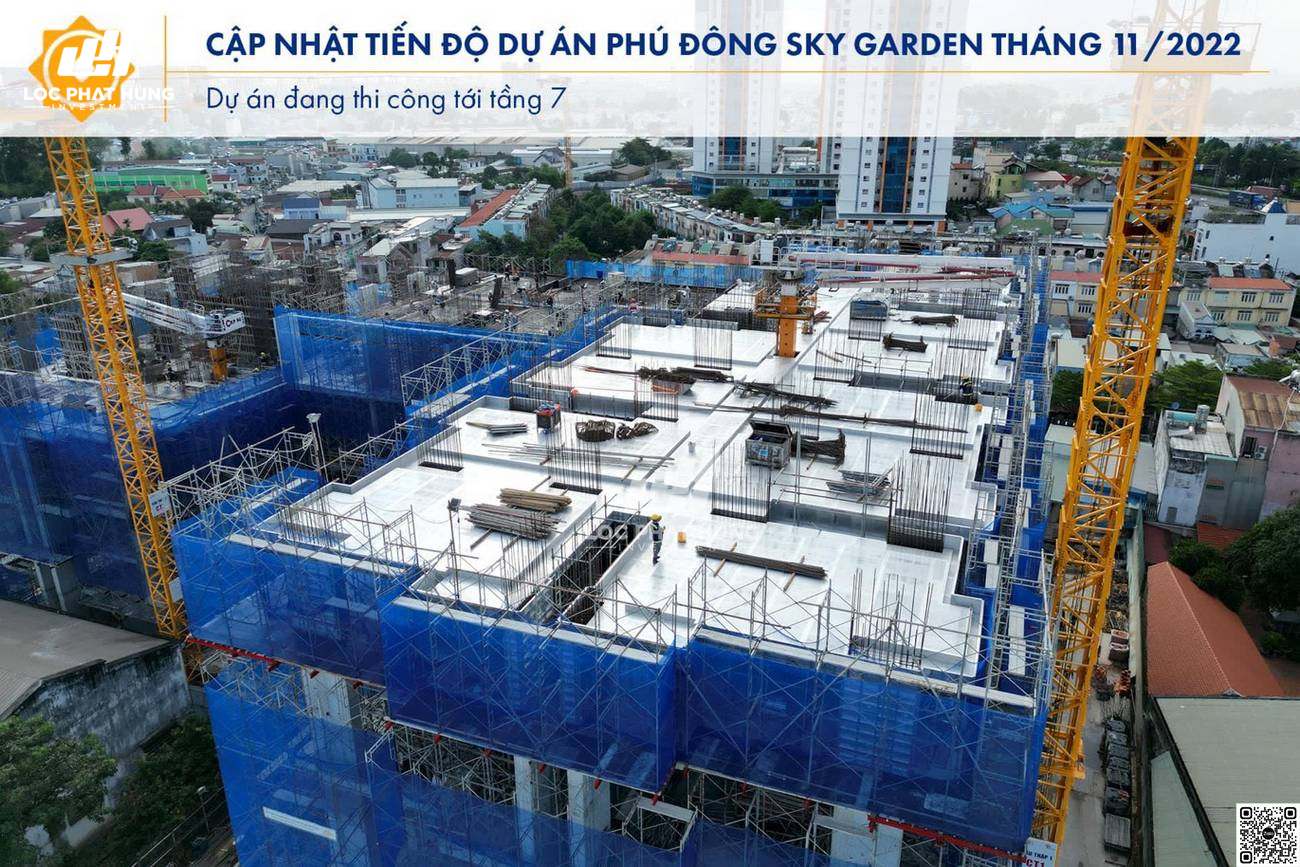 Tiến độ thi công thần tốc dự án Phú Đông Sky Garden