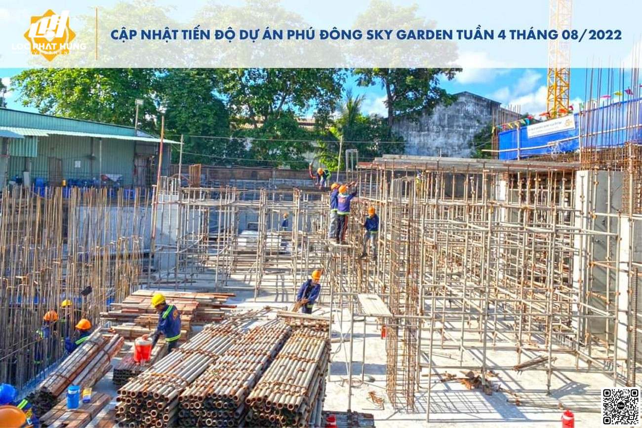 Tiến độ thi công dự án căn hộ Phú Đông Sky Garden Bình Dương.