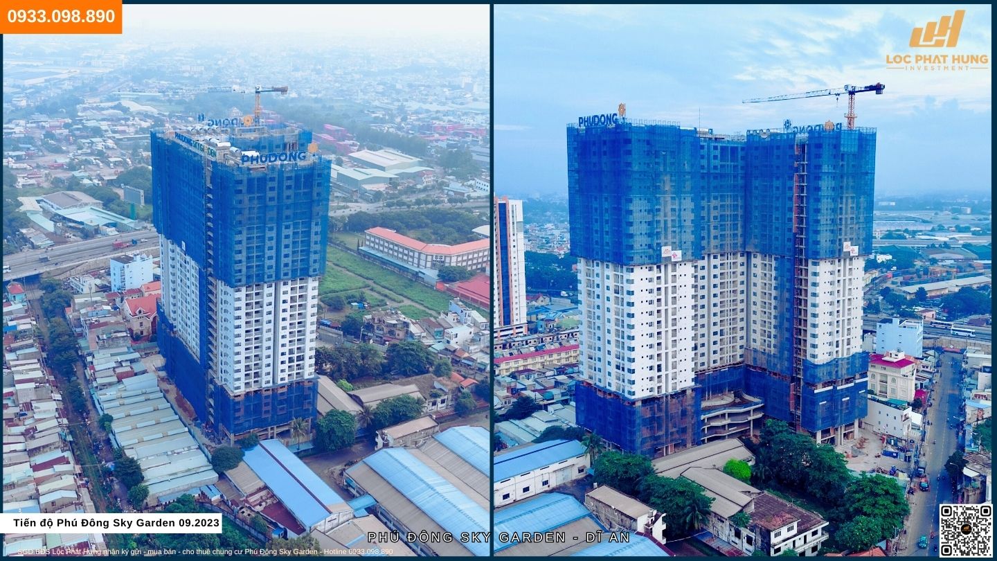 Tiến độ xây dựng chung cư Phú Đông Sky Garden 14.09.2023