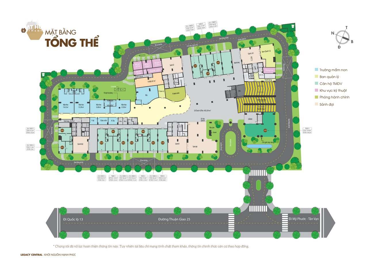 Mặt bằng dự án căn hộ chung cư Legacy Central Thuận An Bình Dương chủ đầu tư Kim Oanh Group