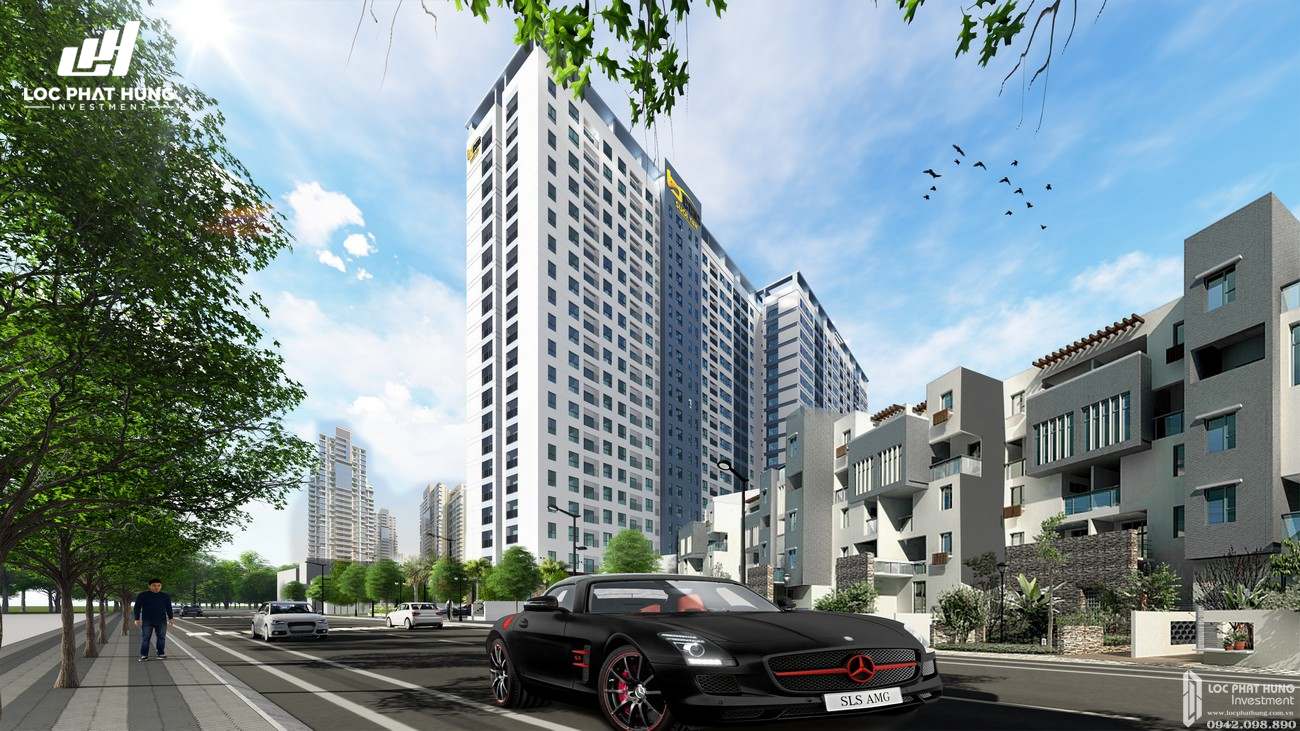 Phối cảnh tổng thể dự án căn hộ chung cư Bcons City Dĩ An Đường Thống Nhất chủ đầu tư Bcons