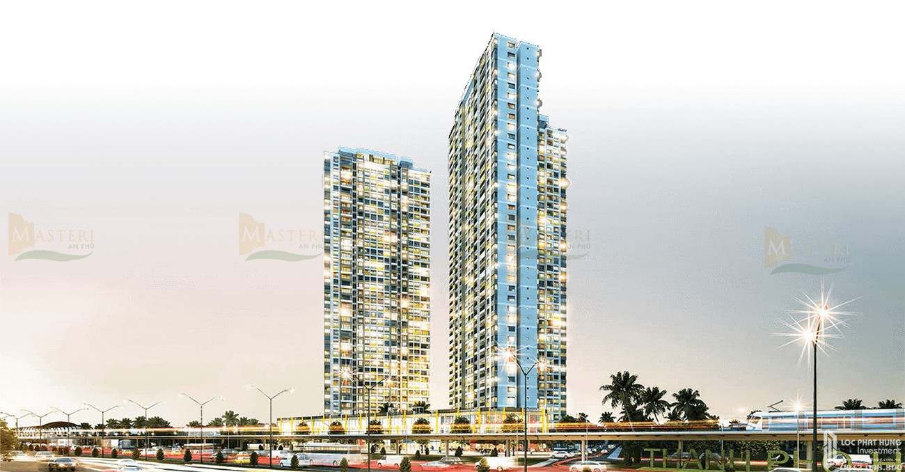 Phối cảnh tổng thể dự án căn hộ chung cư Masteri An Phú Quận 2 Đường 179 Xa lộ Hà Nội chủ đầu tư Masterise Homes