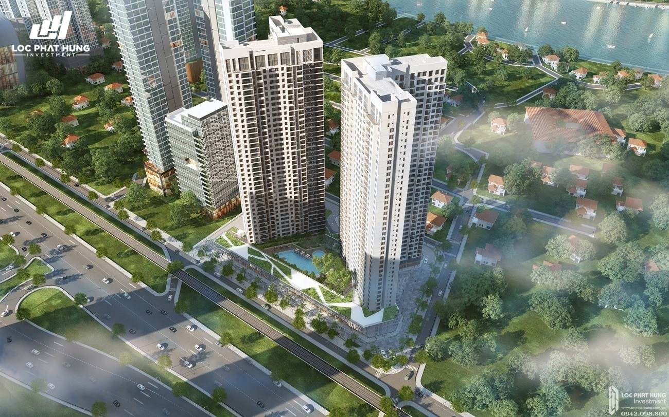 Phối cảnh tổng thể dự án căn hộ chung cư Masteri An Phú Quận 2 Đường 179 Xa lộ Hà Nội chủ đầu tư Masterise Homes