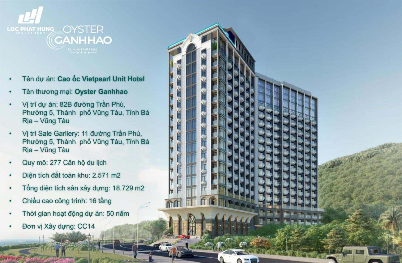 Phối cảnh tổng thể dự án căn hộ nghĩ dưỡng Oyster Gành Hào Vũng Tàu