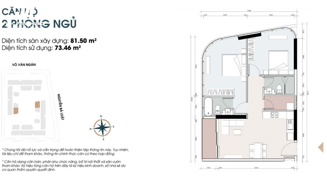 Thiết kế chi tiết dự án căn hộ King Crown Infinity loại phòng ngủ diện tích