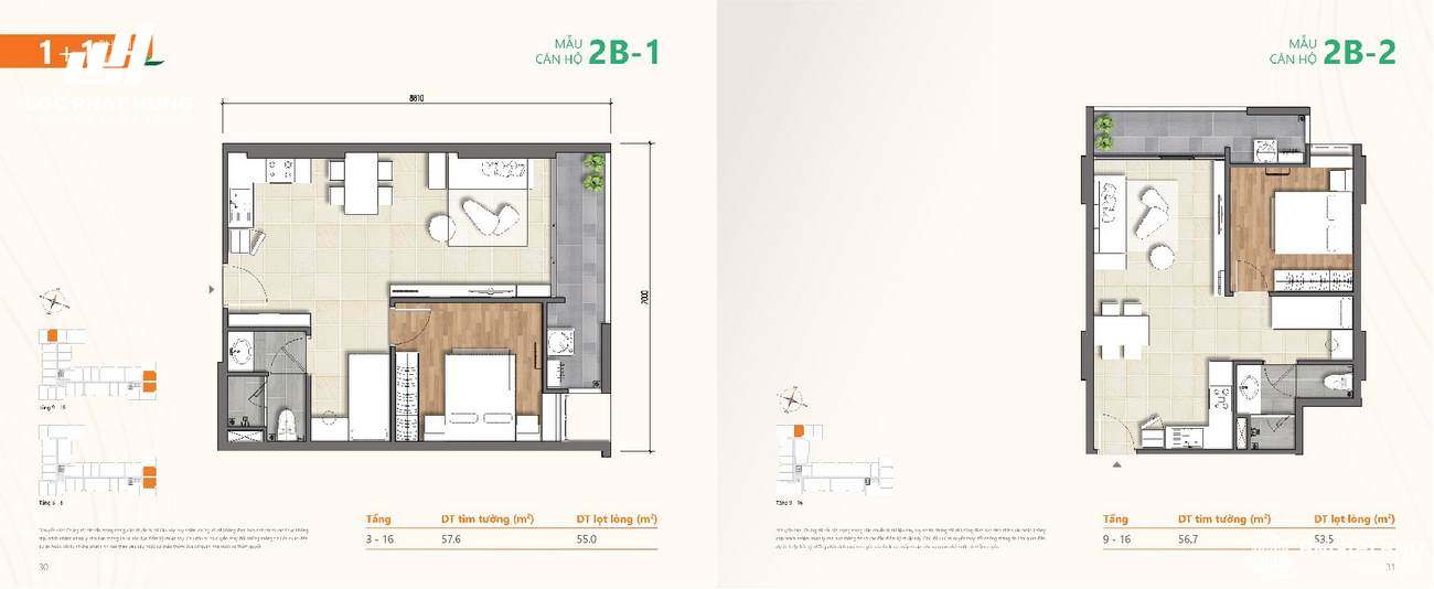 Thiết kế chi tiết căn hộ chung cư Ricca Quận 9 - Loại 1 phòng ngủ + 1