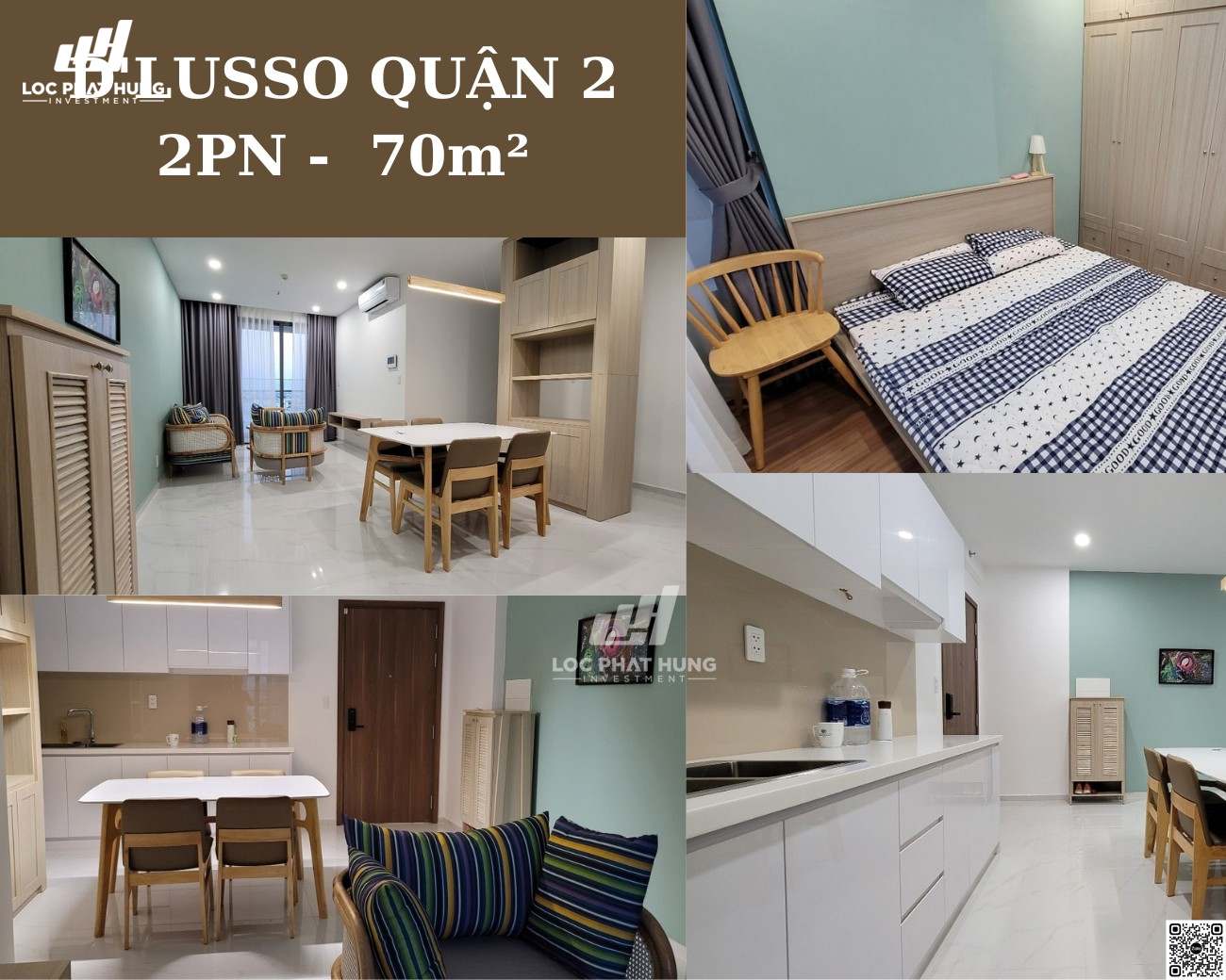 Cho thuê căn hộ 2PN dự án D'Lusso Quận 2