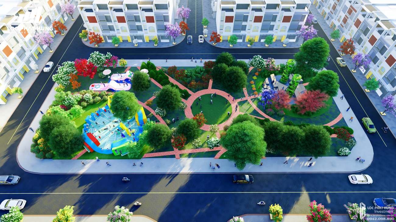 Tiện ích công viên cây xanh dự án đất nền Fenix City Châu Thành Đường Nam Sông Hậu chủ đầu tư Nam Châu