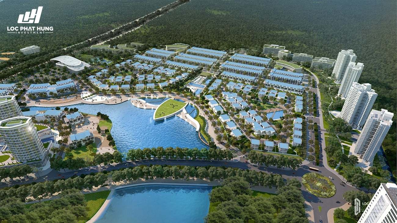 Phối cảnh tổng thể dự án căn hộ chung cư Hồ Gươm Xanh Thuận An City Thuận An Đường 136 ĐL Bình Dương chủ đầu tư TBS Land