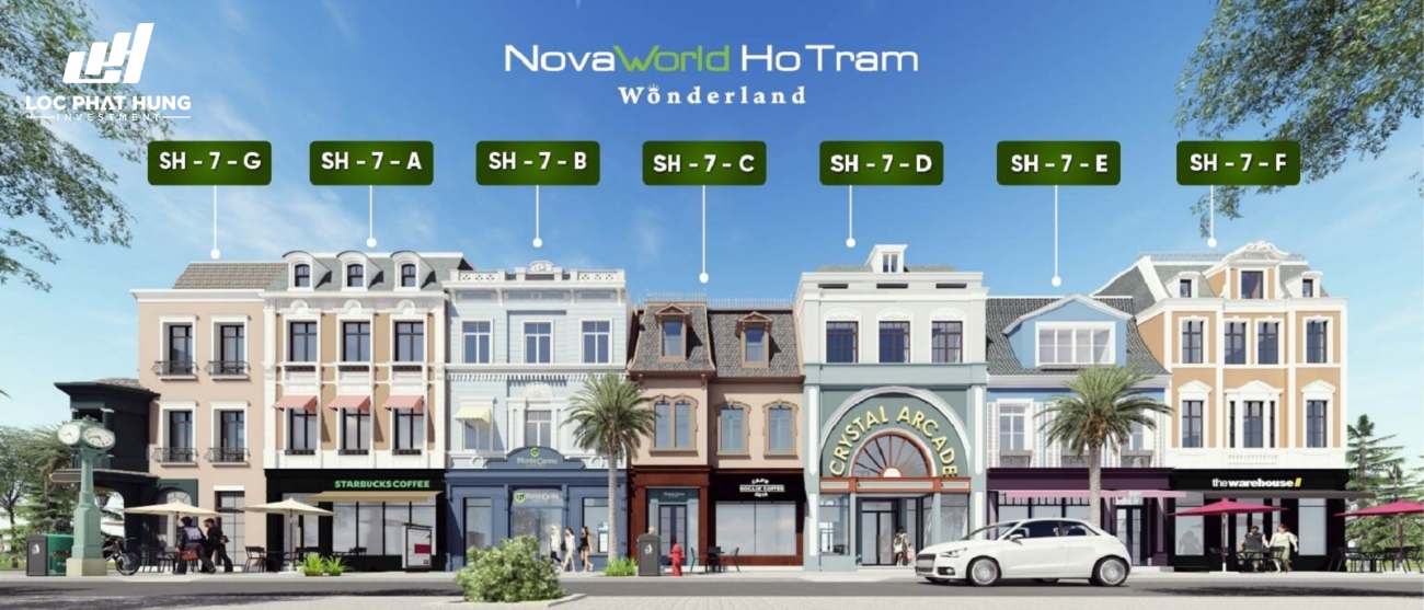 Tiện ích dự án nhà phố Novaworld Hồ Tràm Wonderland Xuyên Mộc Đường Phước Thuận chủ đầu tư Novaland