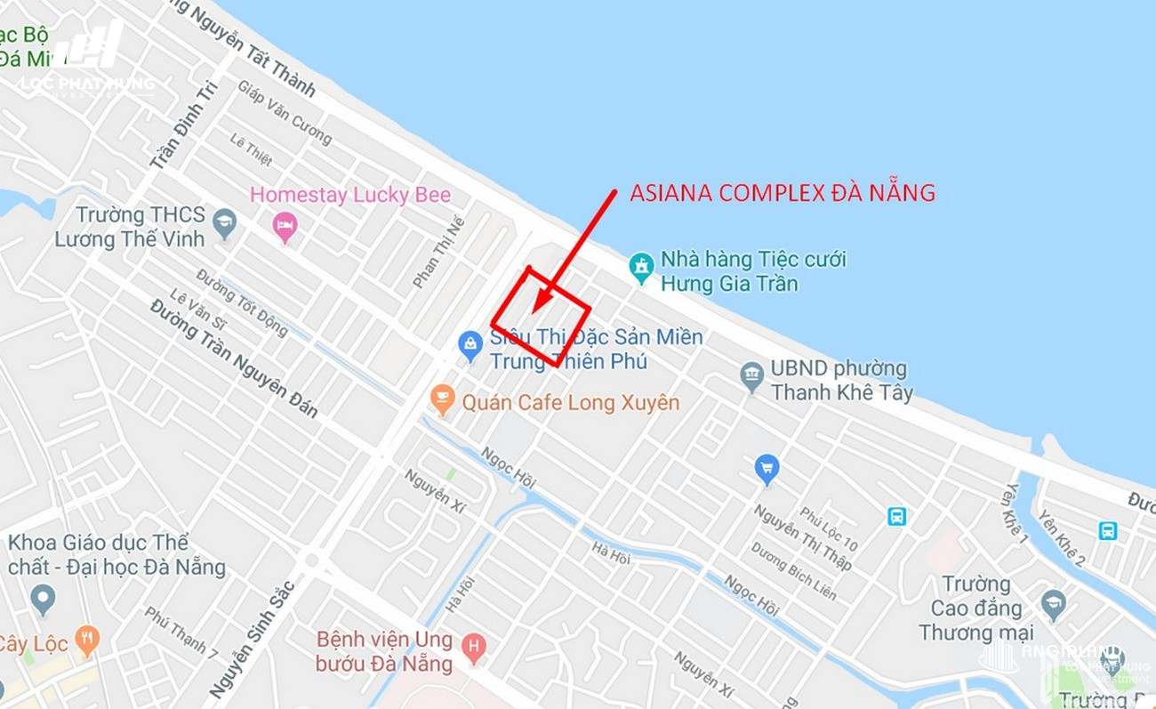 Vị trí dự án condotel Asiana Complex Đà Nẵng