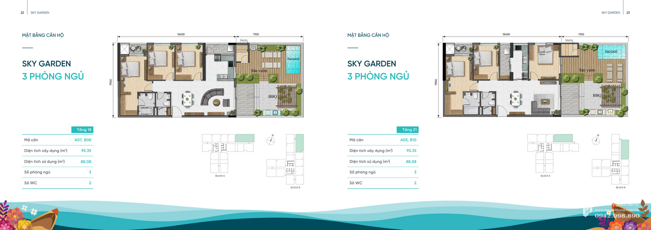 Thiết kế Sky Villa dự án D Aqua Quận 8 chủ đầu tư DHA Corp