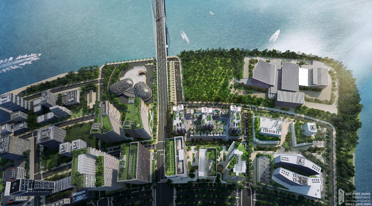 Phối cảnh tổng thể dự án căn hộ chung cư The Galleria Residence Quận 2 Đường An Khánh chủ đầu tư Sonkim Land