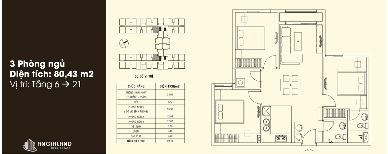 Thiết kế căn hộ 80m² chung cư Dream Home Palcae Quận 8