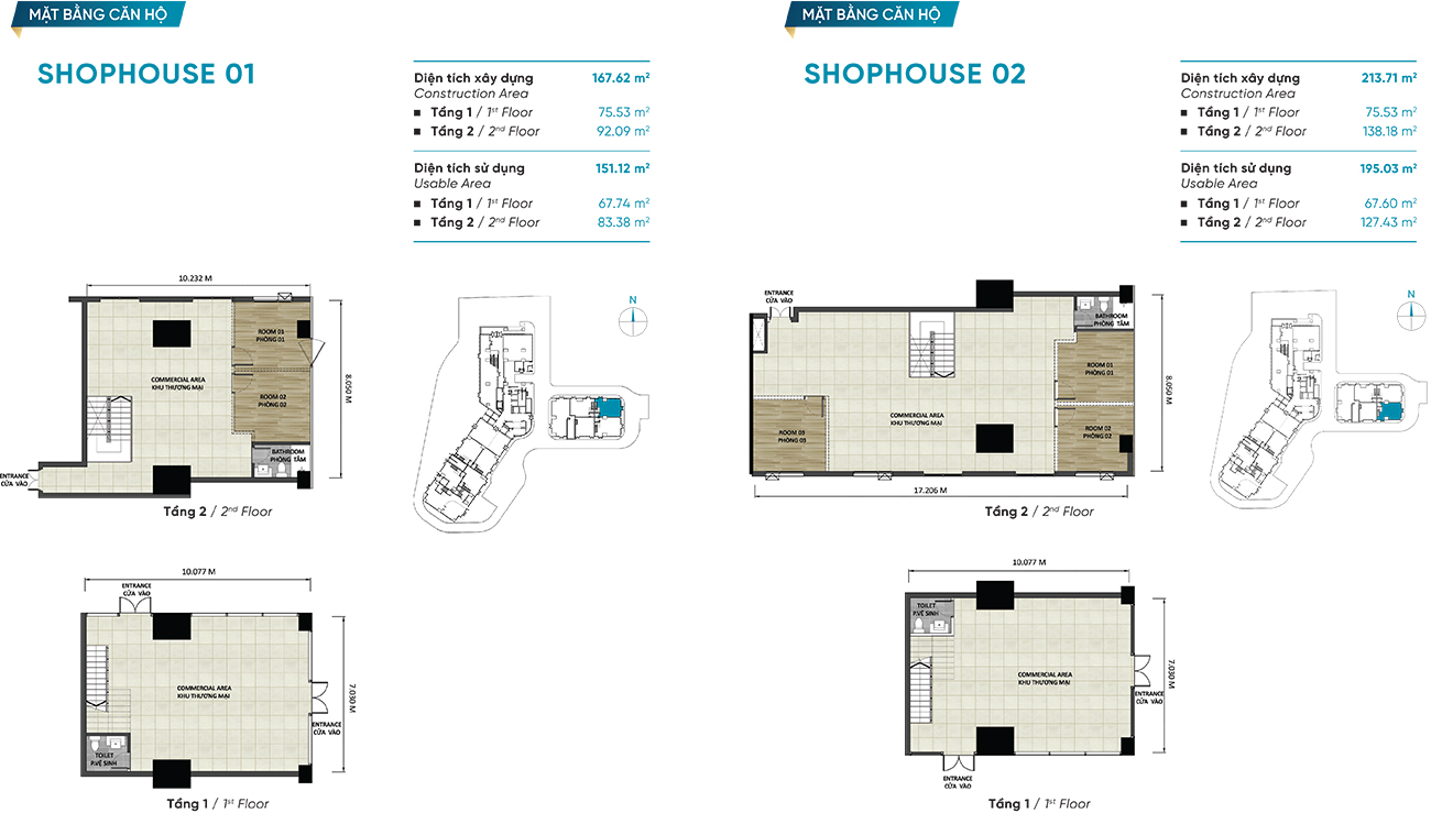 Thiết kế chi tiết căn hộ Shophouse D Homme Quận 6