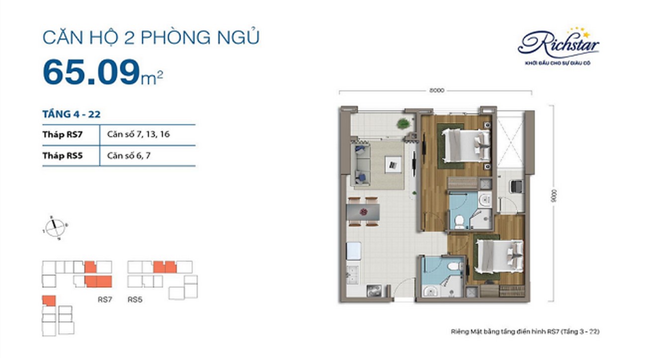 Thiết kế dự án căn hộ chung cư RichStar Tân Phú Đường 278 Hòa Bình chủ đầu tư Novaland