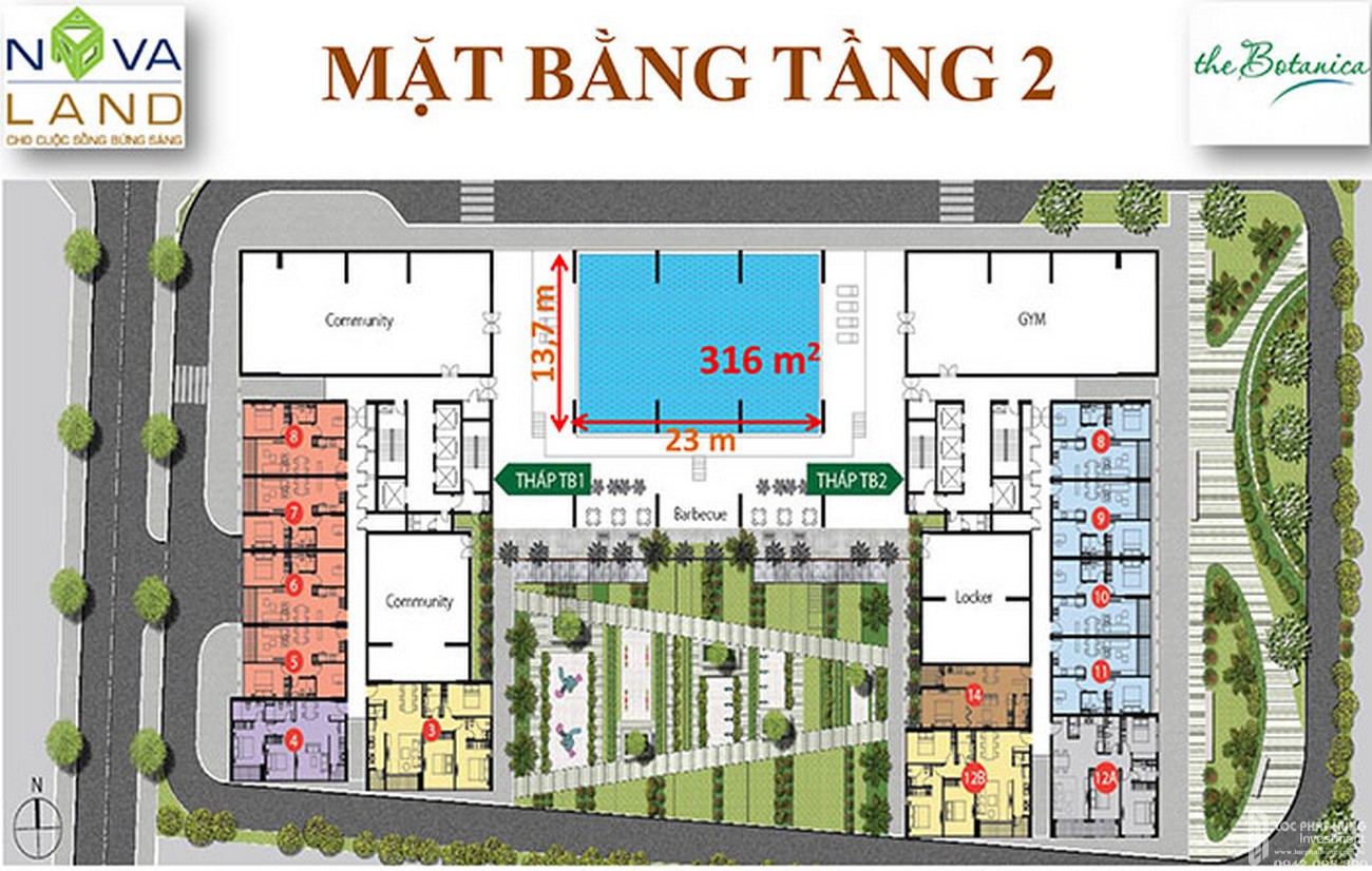 Thiết kế dự án căn hộ chung cư The Botanica Tân Bình  Đường 104 Phổ Quang chủ đầu tư Novaland