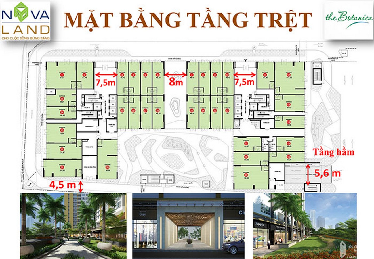 Thiết kế dự án căn hộ chung cư The Botanica Tân Bình  Đường 104 Phổ Quang chủ đầu tư Novaland