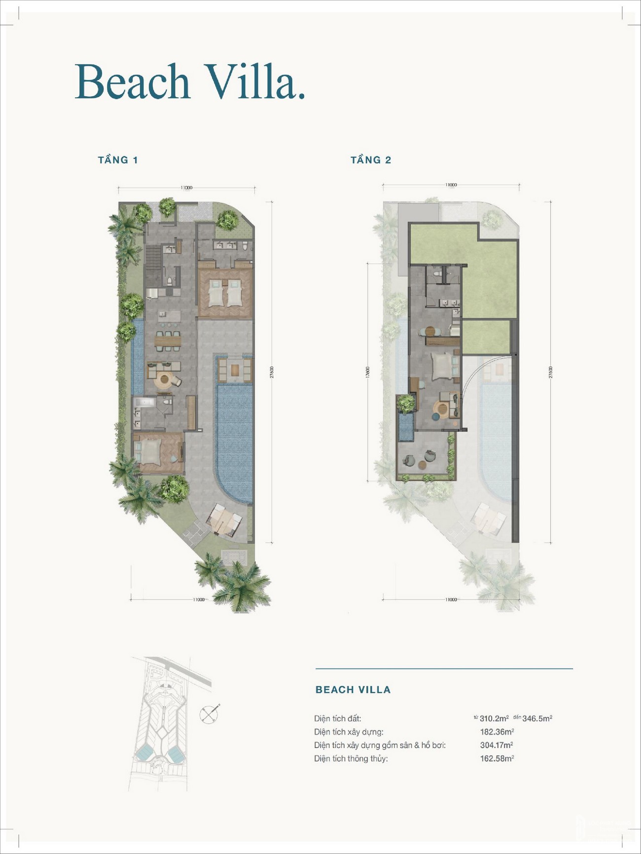 Thiết kế dự án biệt thự biển chung cư Ixora Hồ Tràm By Fusion Xuyên Mộc Đường Phước Thuận & Bông Trang chủ đầu tư HTP