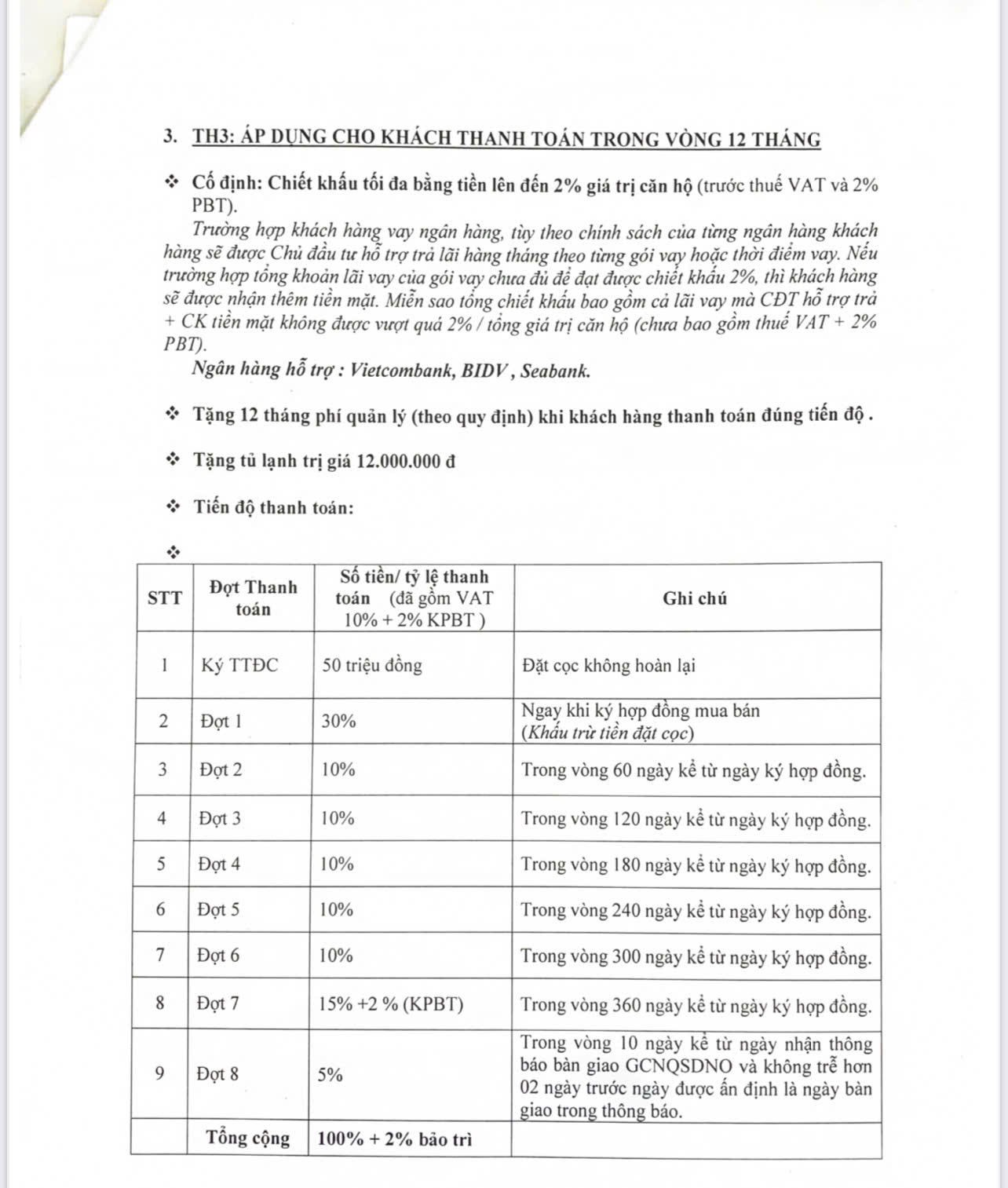 Lịch thanh toán và ưu đãi mua căn hộ Goldora Plaza Nhà Bè